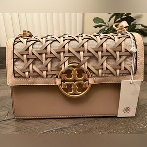 Tory Burch Beige and Brown Shoulder Bag